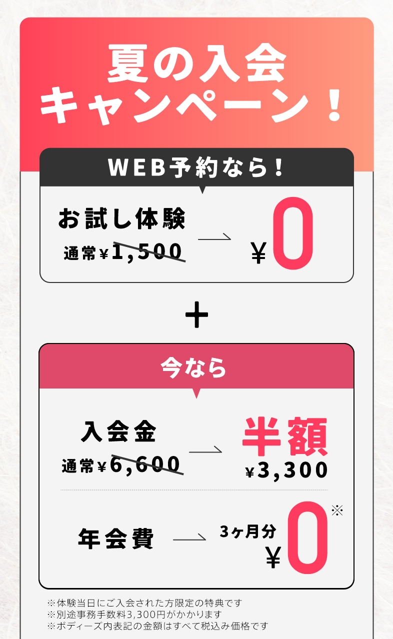 今月の入会特典